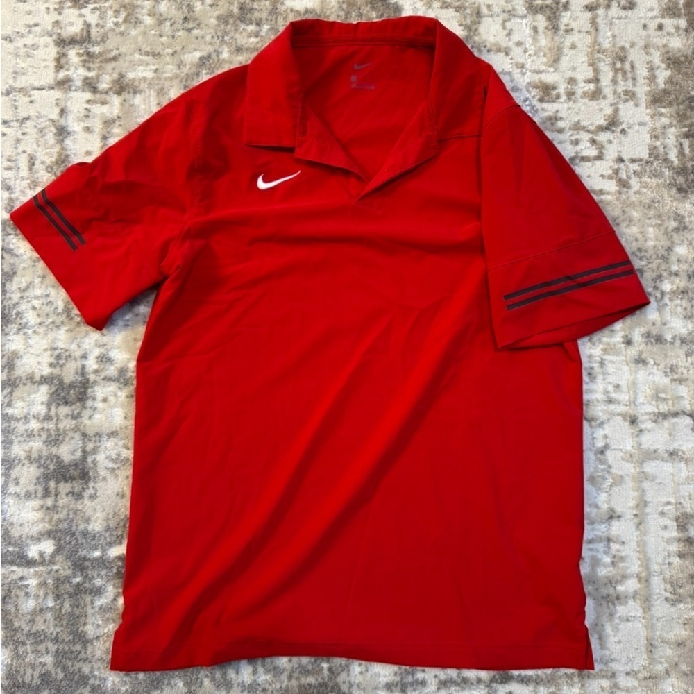 Nike Men's Vibrant Red Polo Shirt